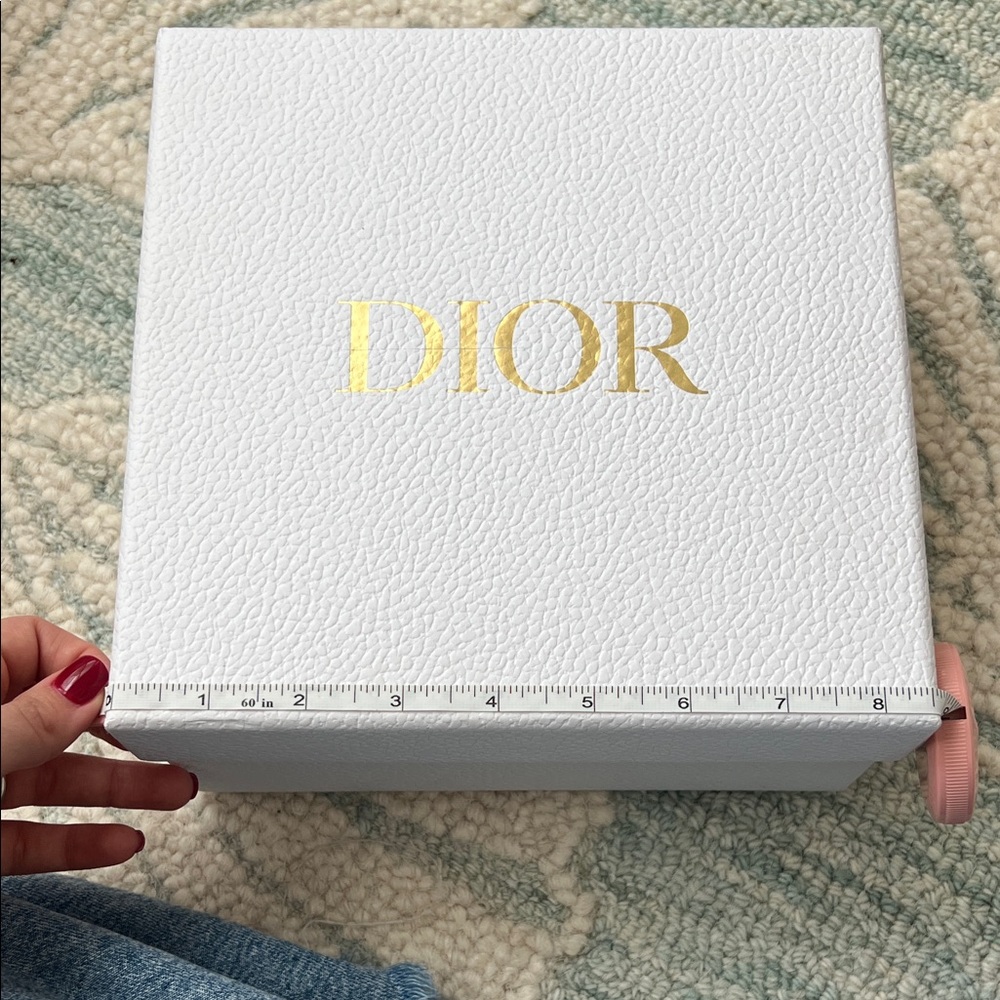 Dior Textured White Box with Gold Logo